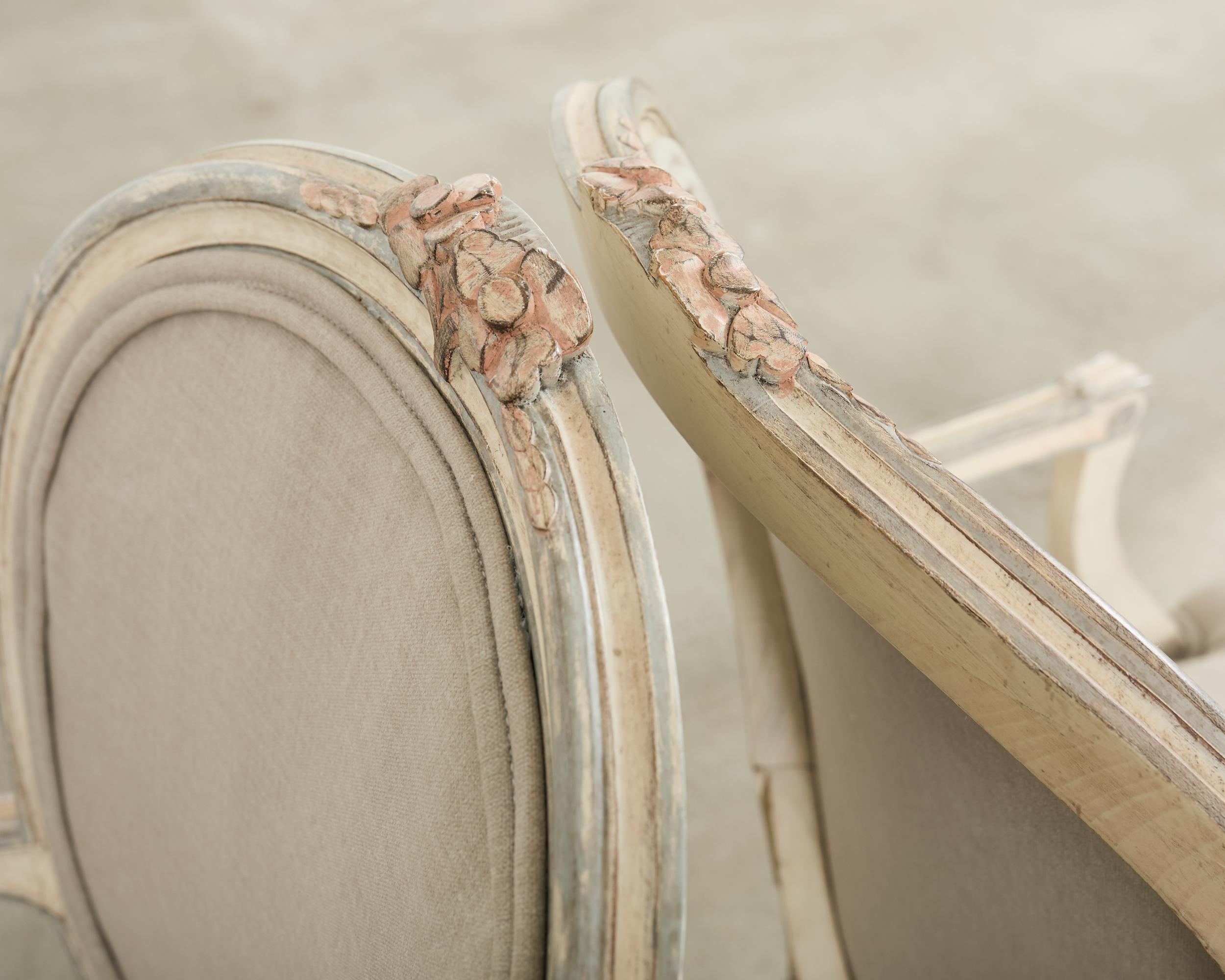 Set of Ten Country French Provincial Louis XV Style Dining Chairs For Sale 4
