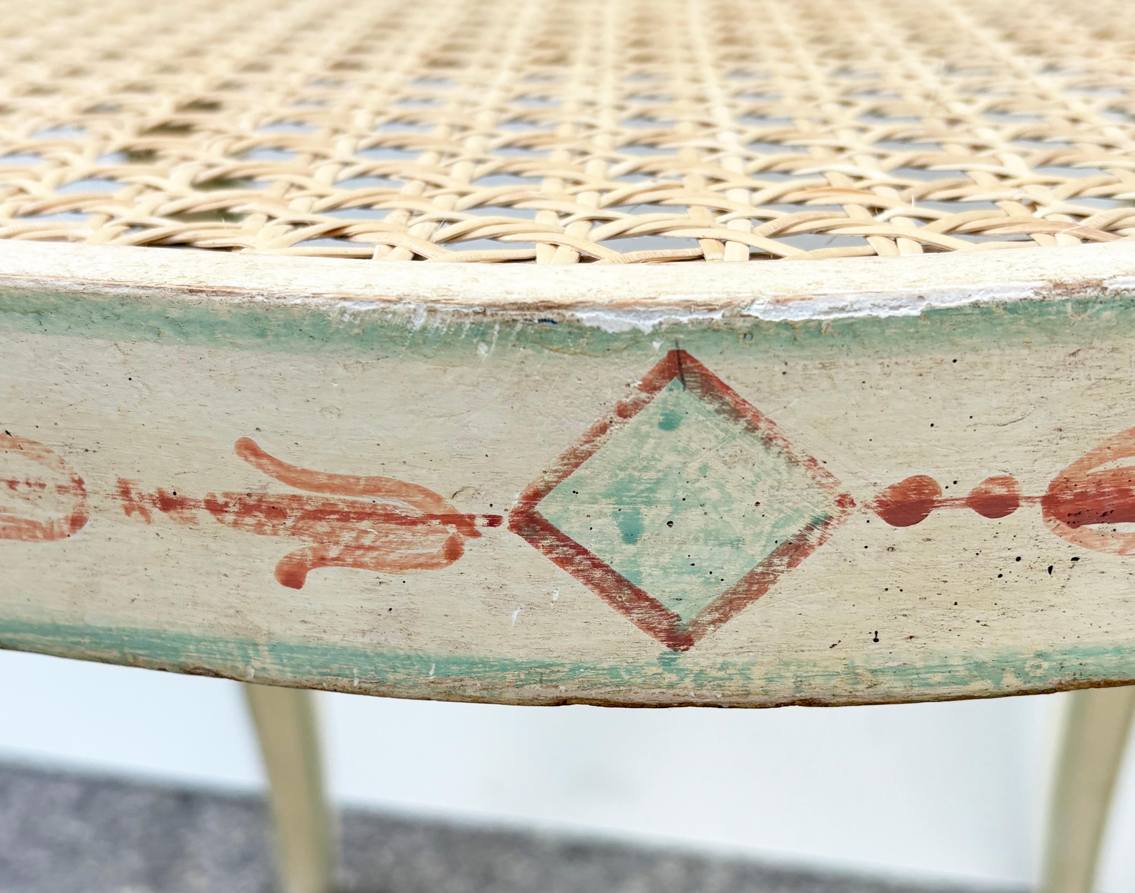 Set of Ten Custom-Painted Italian Dining Chairs, c.1950s For Sale 3