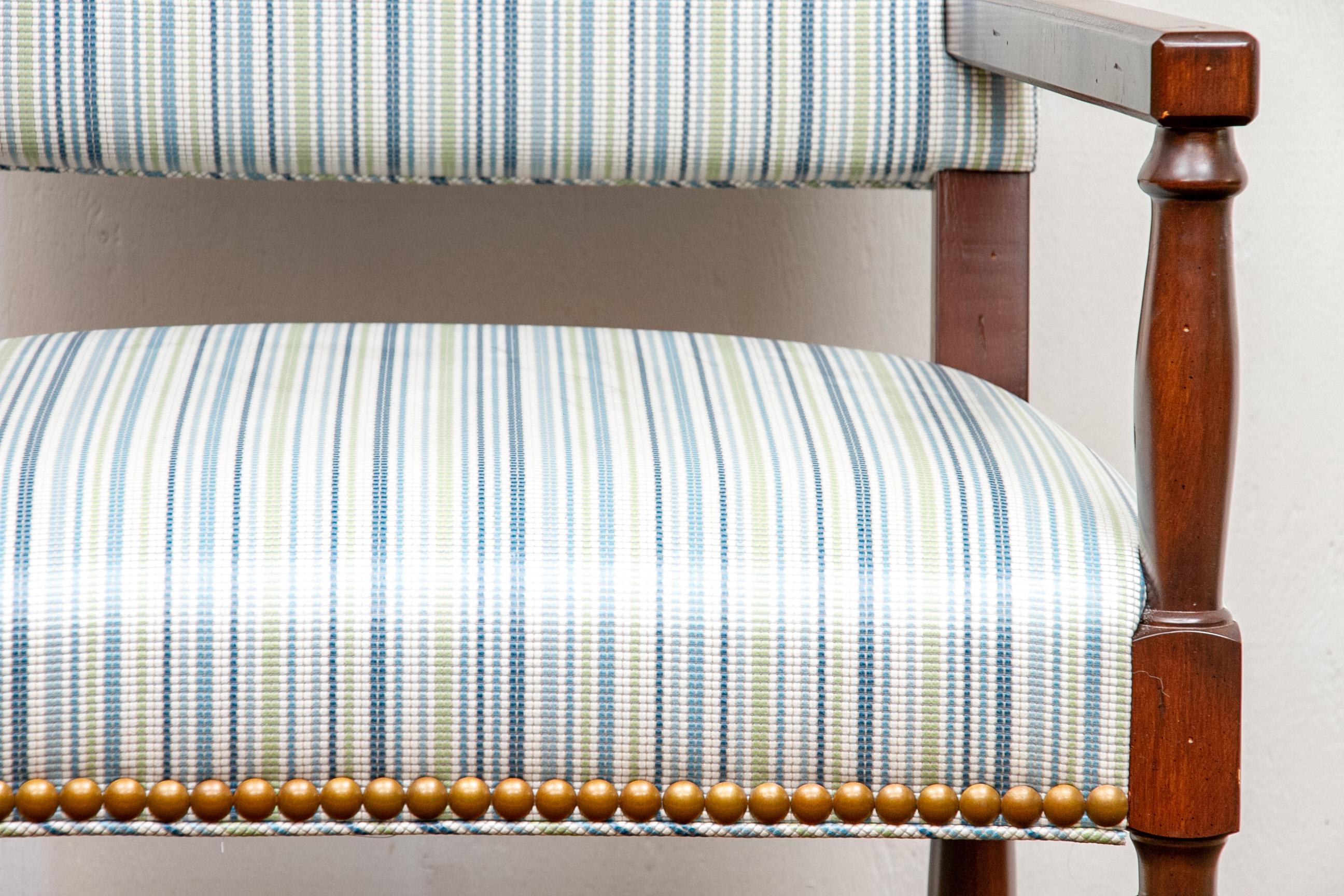 Rustic Set of Ten Custom Upholstered  Tavern Style Chairs