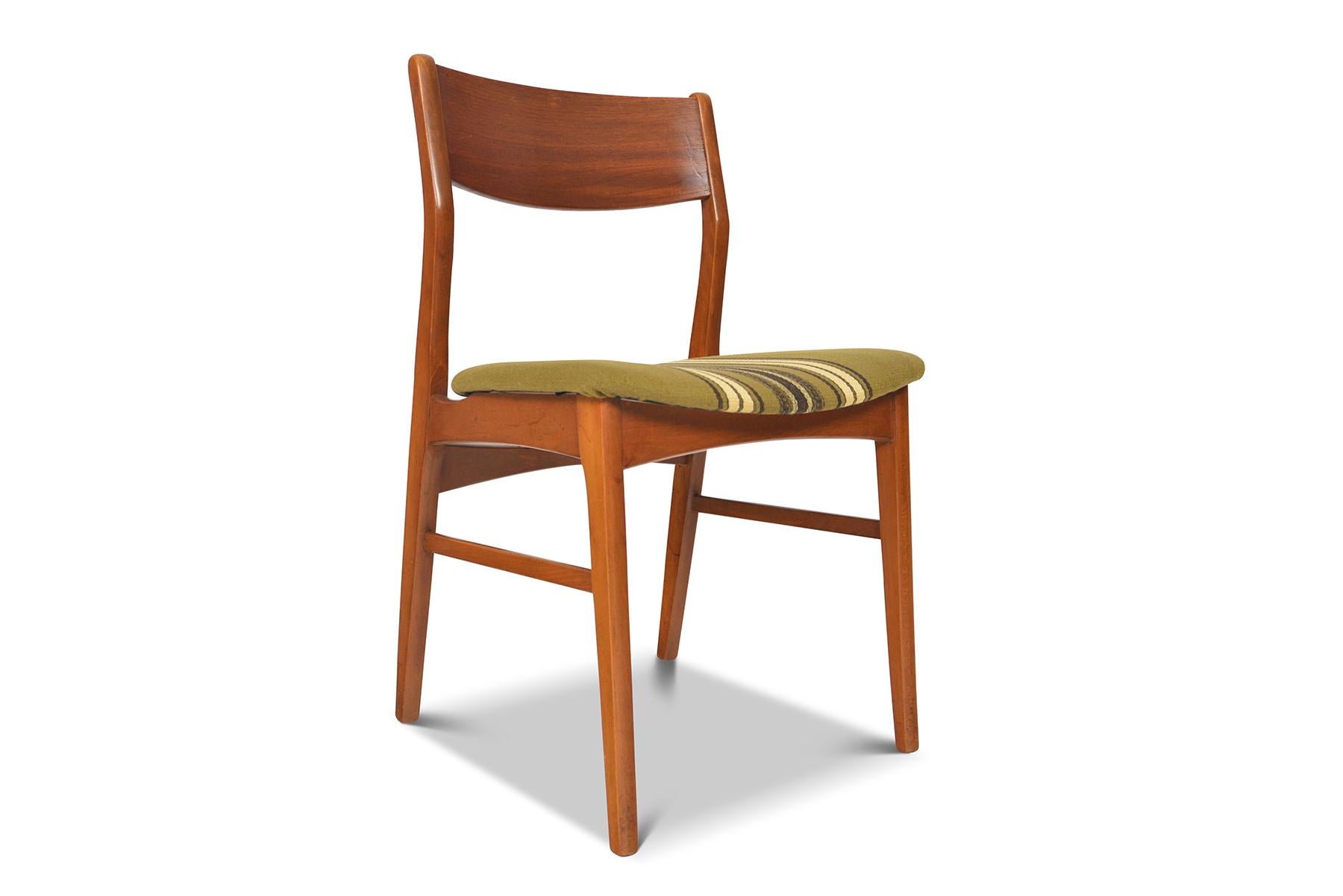 20th Century Set of Ten Danish Modern Dining Chairs in Teak and Beech
