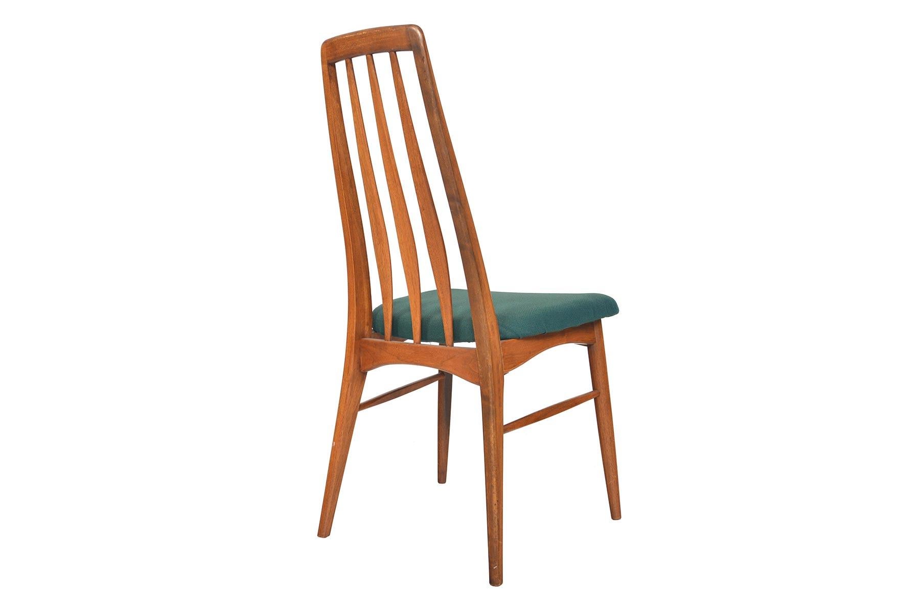 Set of Ten Danish Modern Eva Highback Dining Chairs in Walnut by Niels Koefoed 1