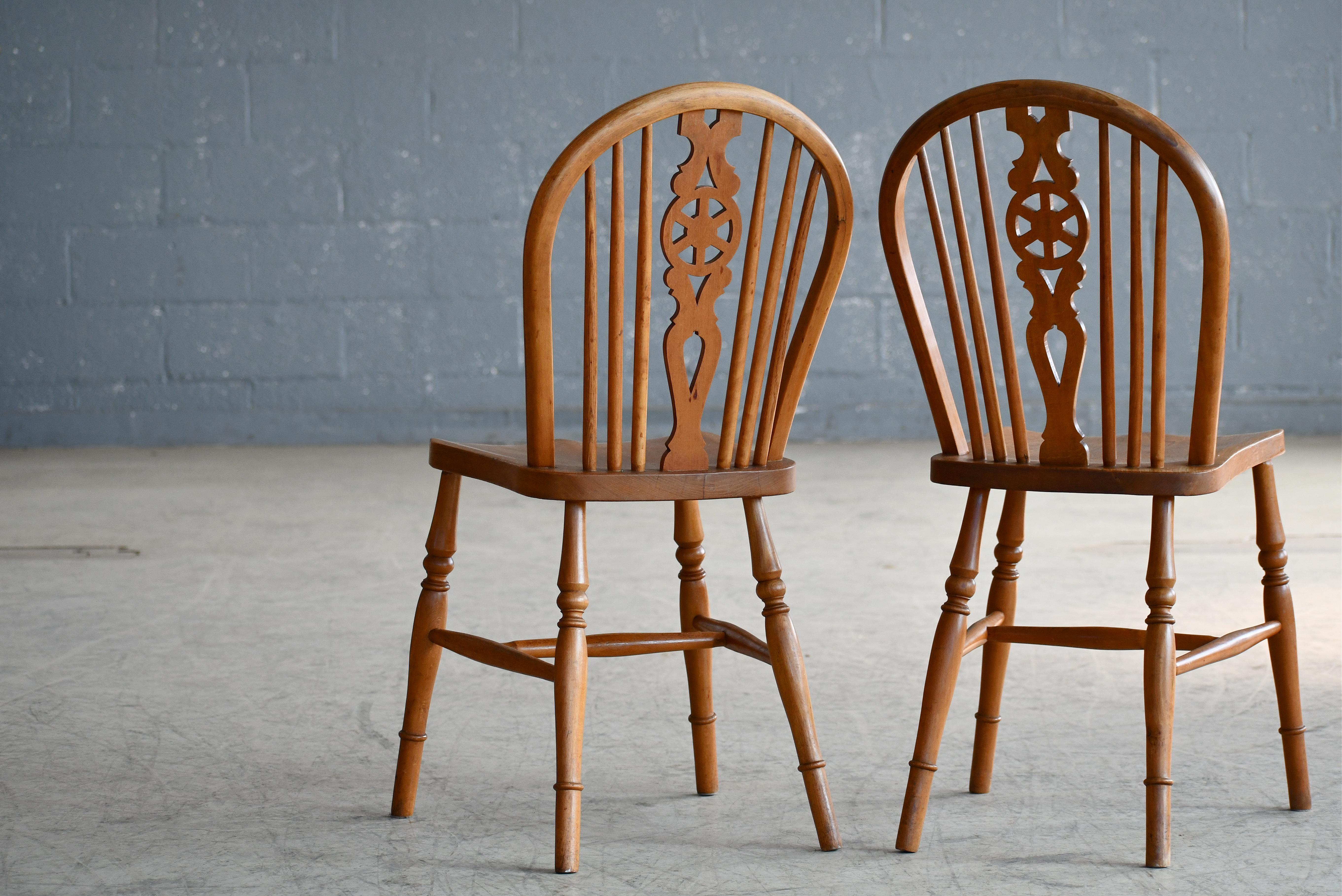 Set of Ten Danish Windsor Style Dining Chairs, Early to Mid-1900s For Sale 1