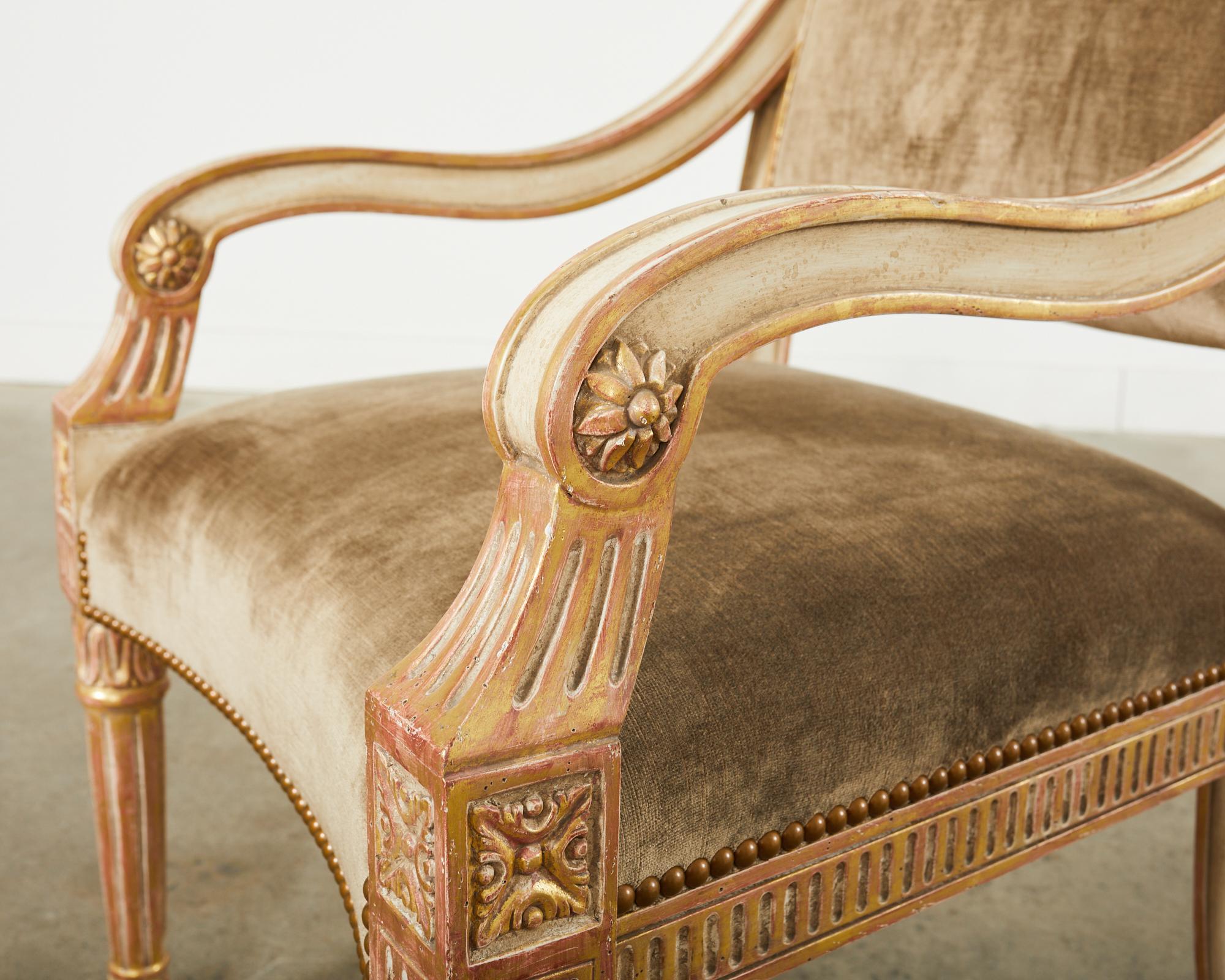 Set of Ten Dennis & Leen Attributed Louis XVI Style Armchairs  3