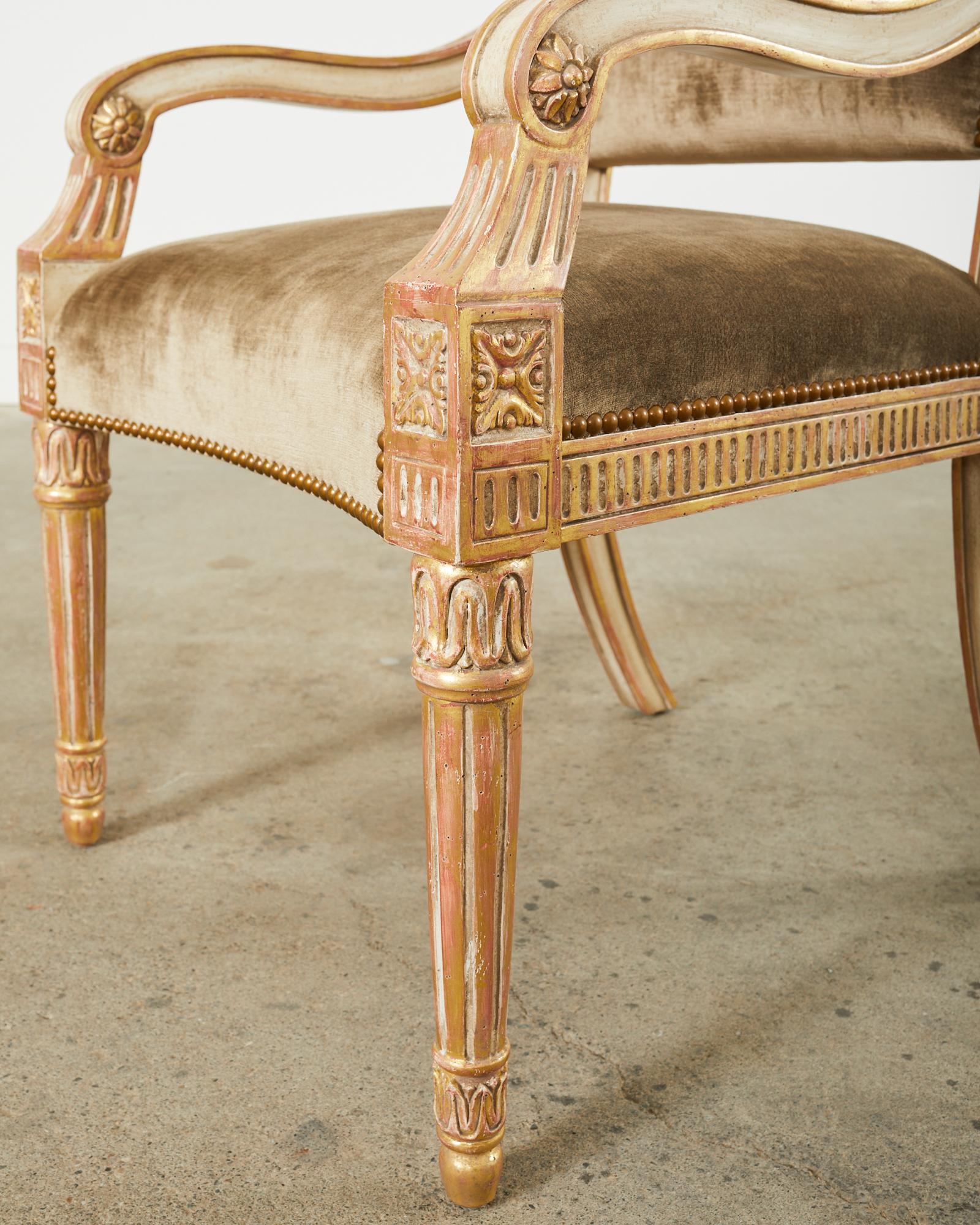 Set of Ten Dennis & Leen Attributed Louis XVI Style Armchairs  4