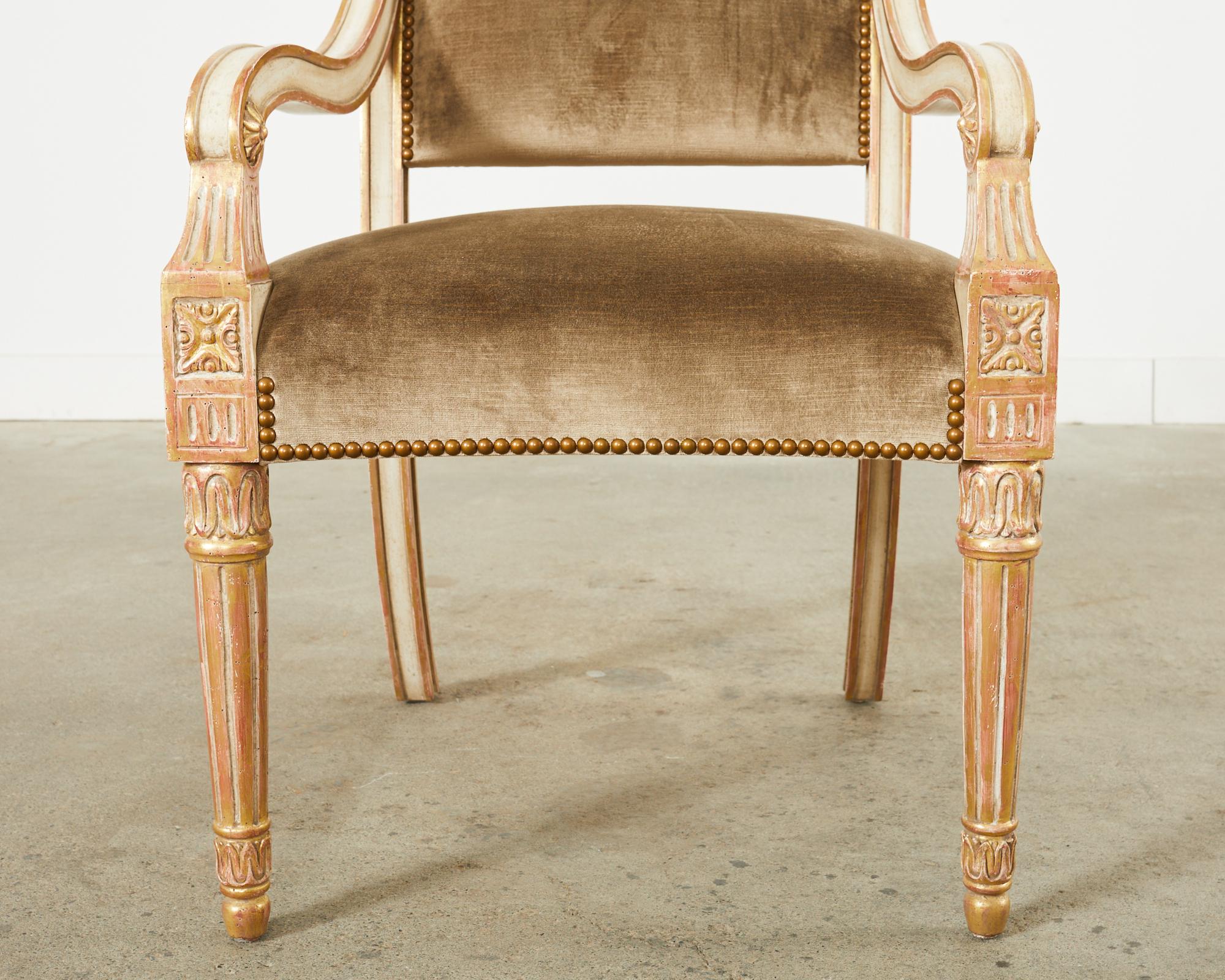 Set of Ten Dennis & Leen Attributed Louis XVI Style Armchairs  1