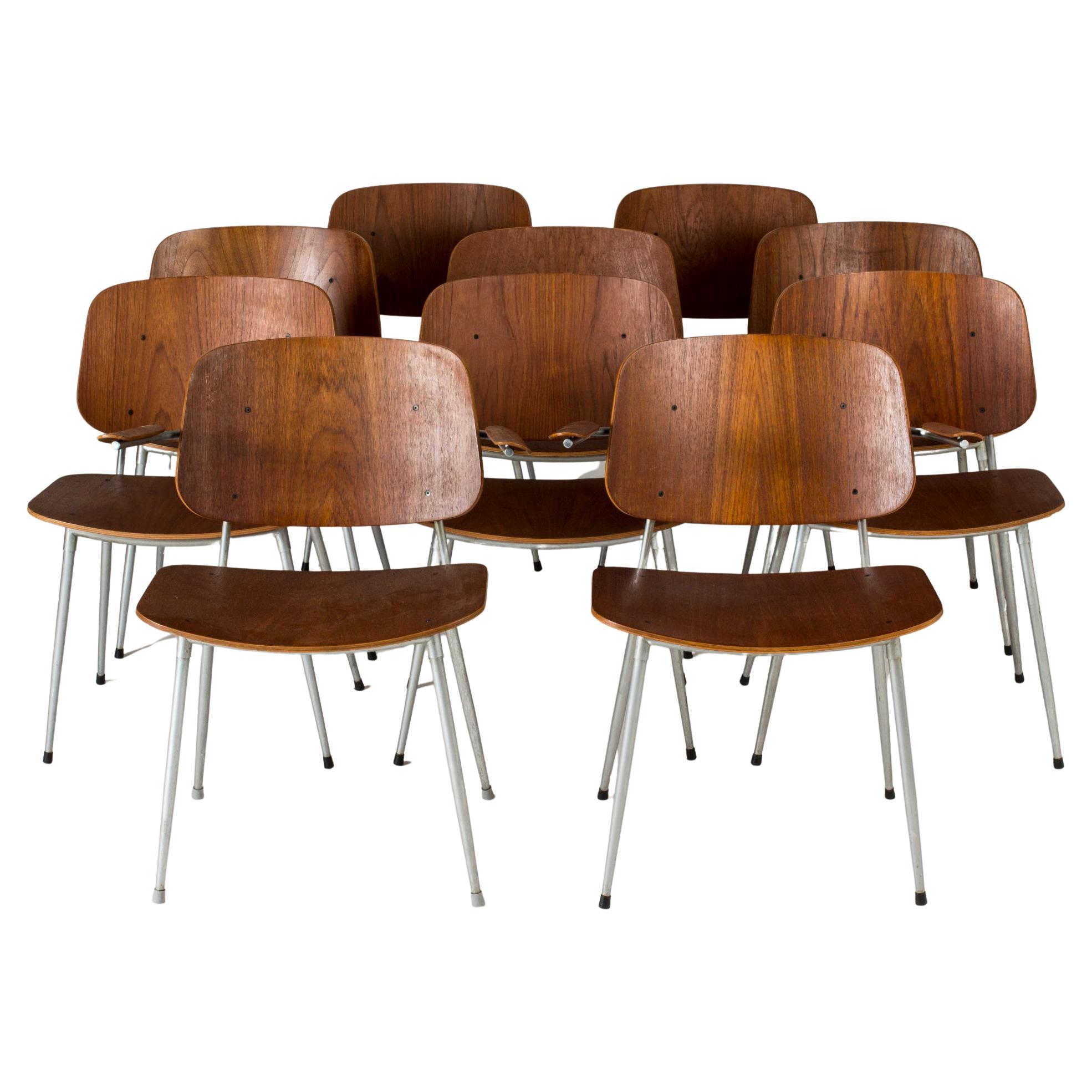 Set of Ten Dining Chairs by Børge Mogensen, Denmark, 1960s