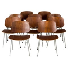 Set of Ten Dining Chairs by Børge Mogensen, Denmark, 1960s