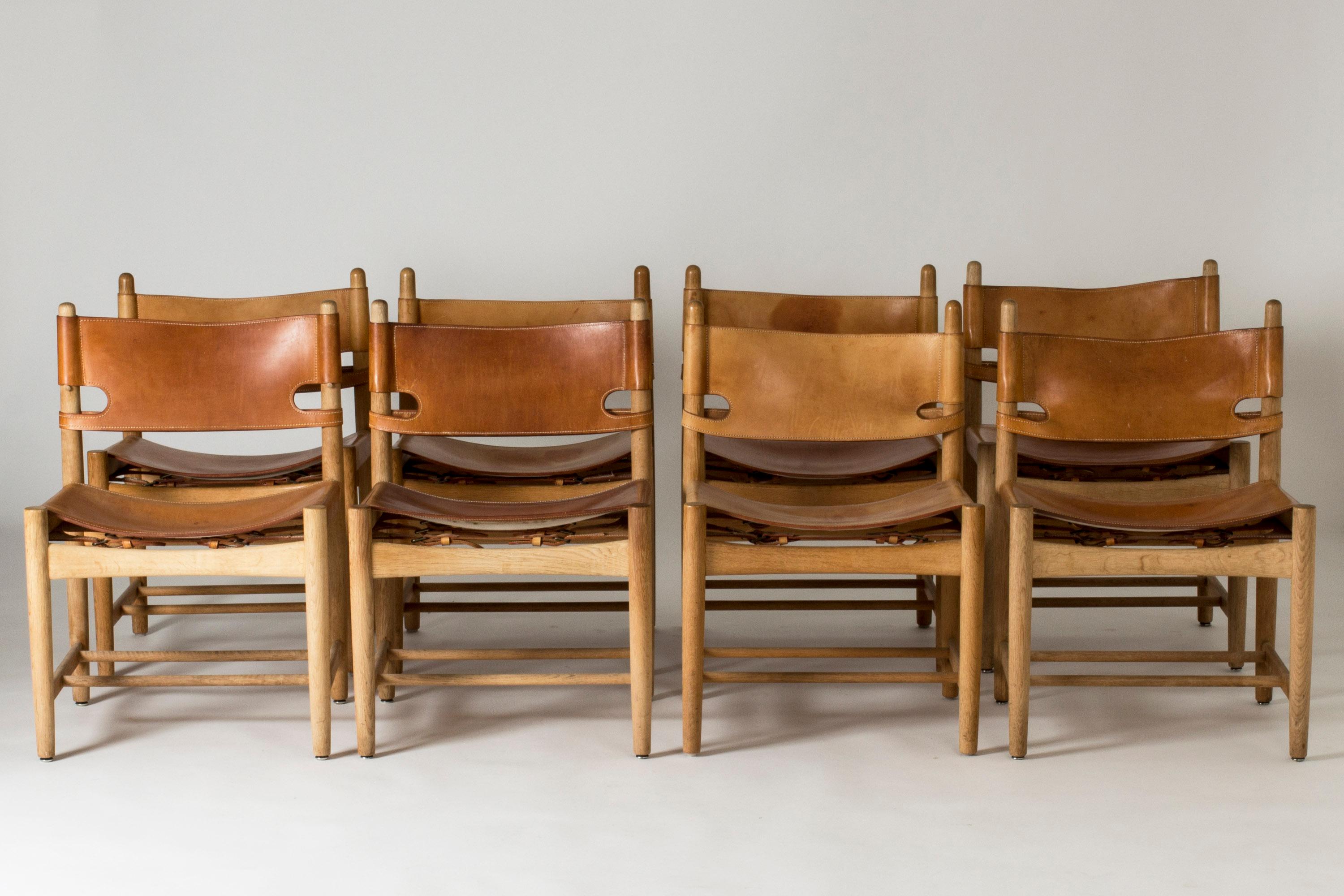Scandinavian Modern Set of Ten Dining Chairs by Børge Mogensen, Fredericia, Denmark, 1960s