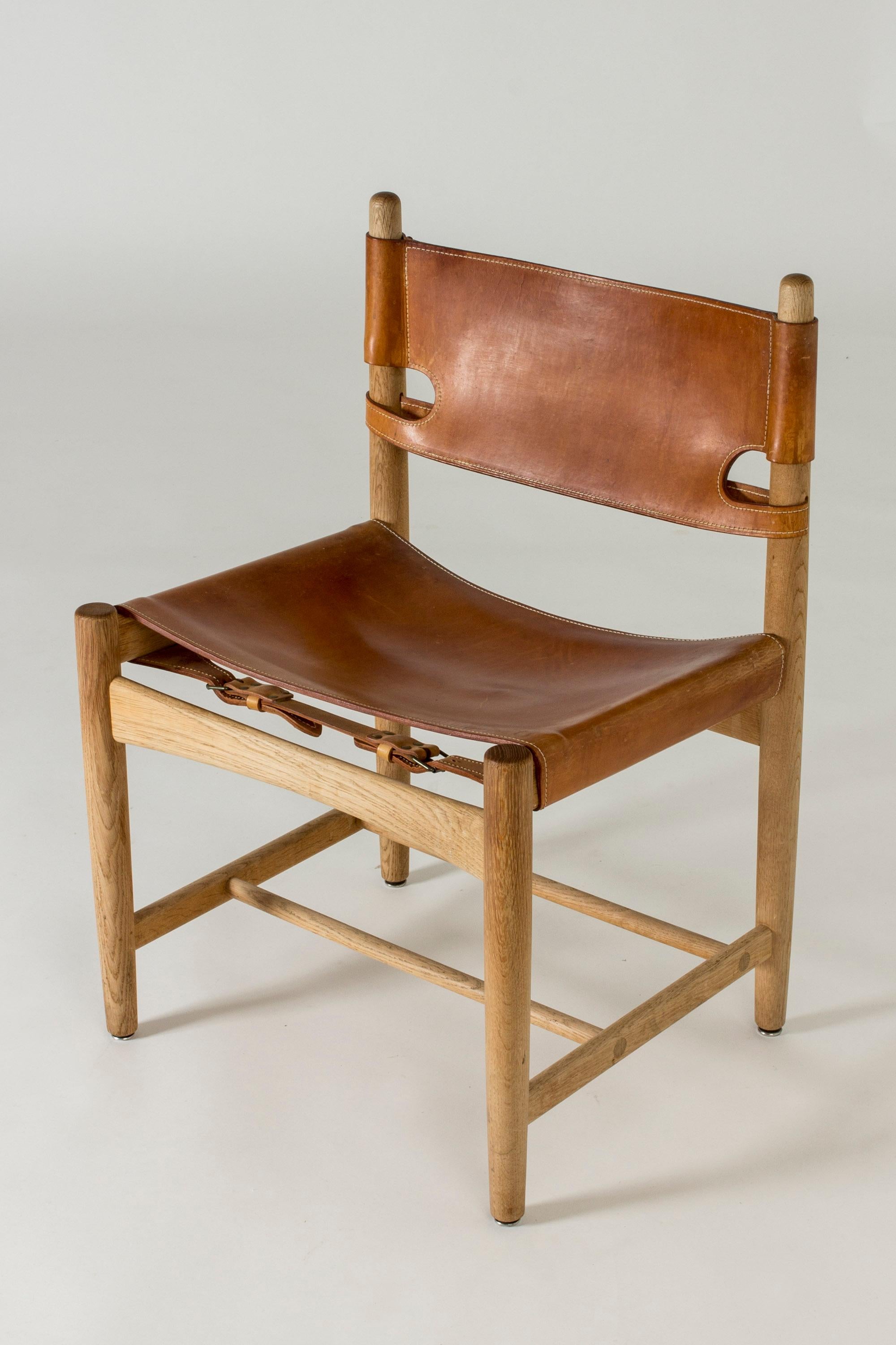 Leather Set of Ten Dining Chairs by Børge Mogensen, Fredericia, Denmark, 1960s
