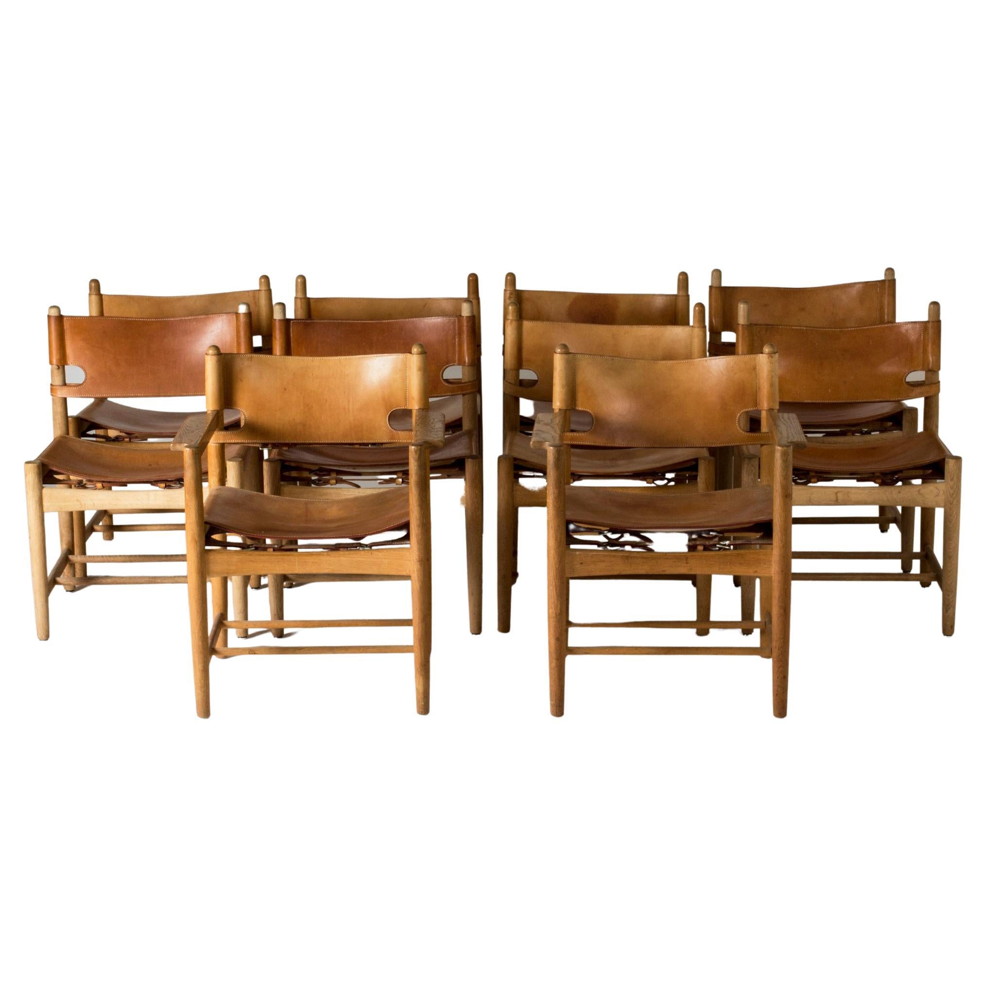 Set of Ten Dining Chairs by Børge Mogensen, Fredericia, Denmark, 1960s