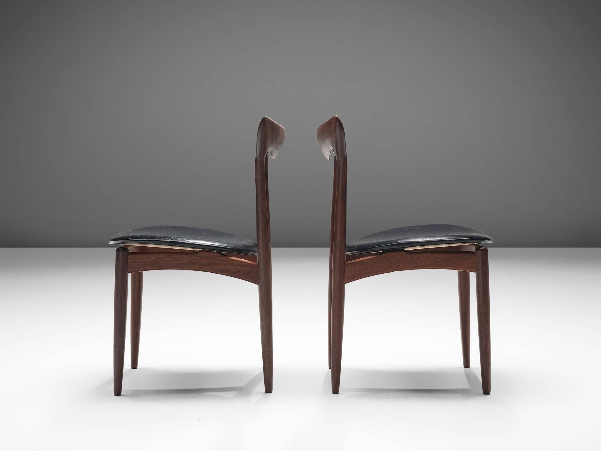 Mid-20th Century Set of Ten Dining Chairs by H.W. Klein in Mahogany