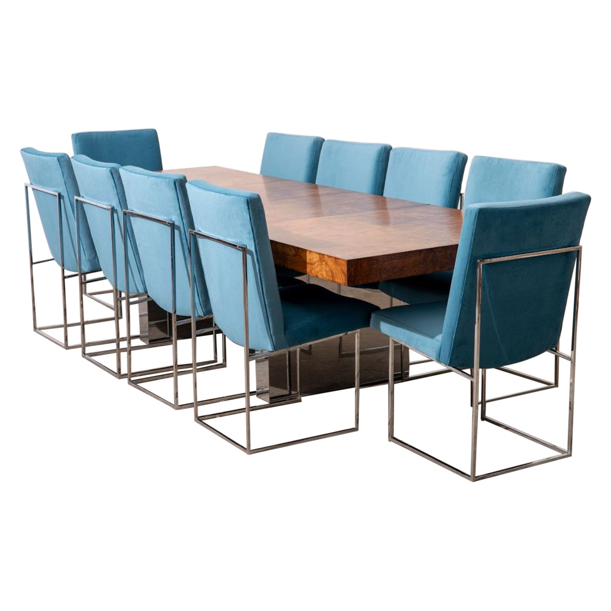 Set of Ten Dining Chairs by Milo Baughman for Thayer Coggin For Sale