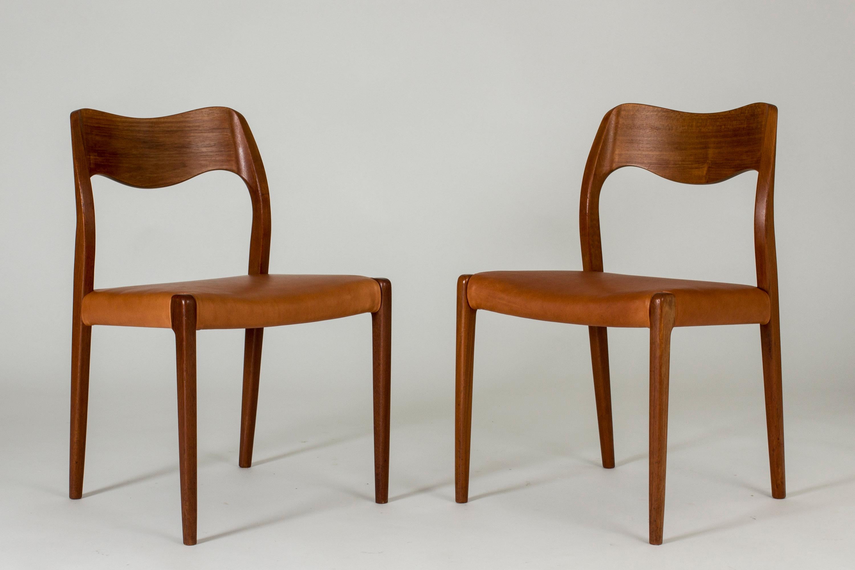 Scandinavian Modern Set of Ten Dining Chairs by Niels O. Møller, Denmark, 1950s