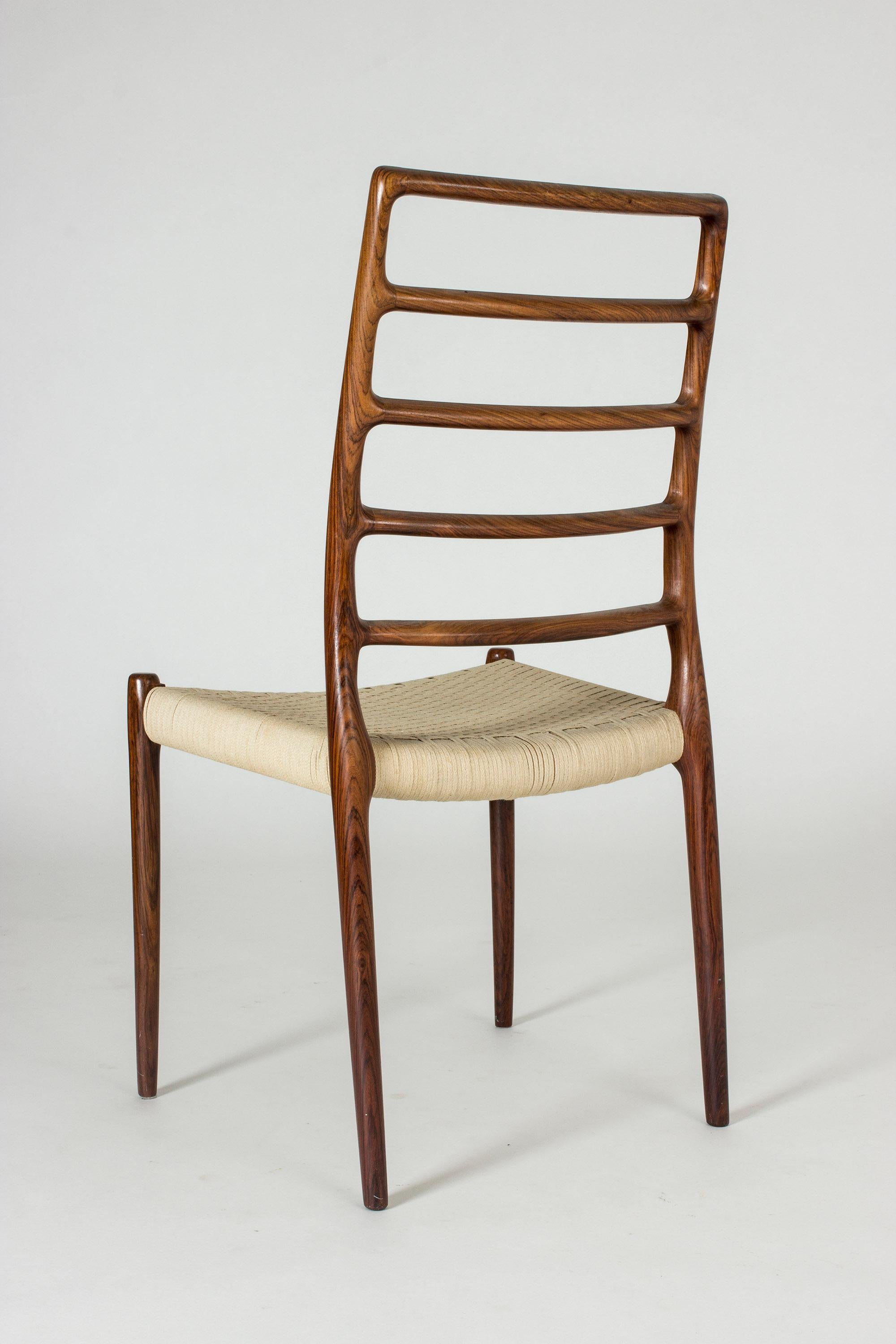 Rosewood Set of Ten Dining Chairs by Niels O. Møller