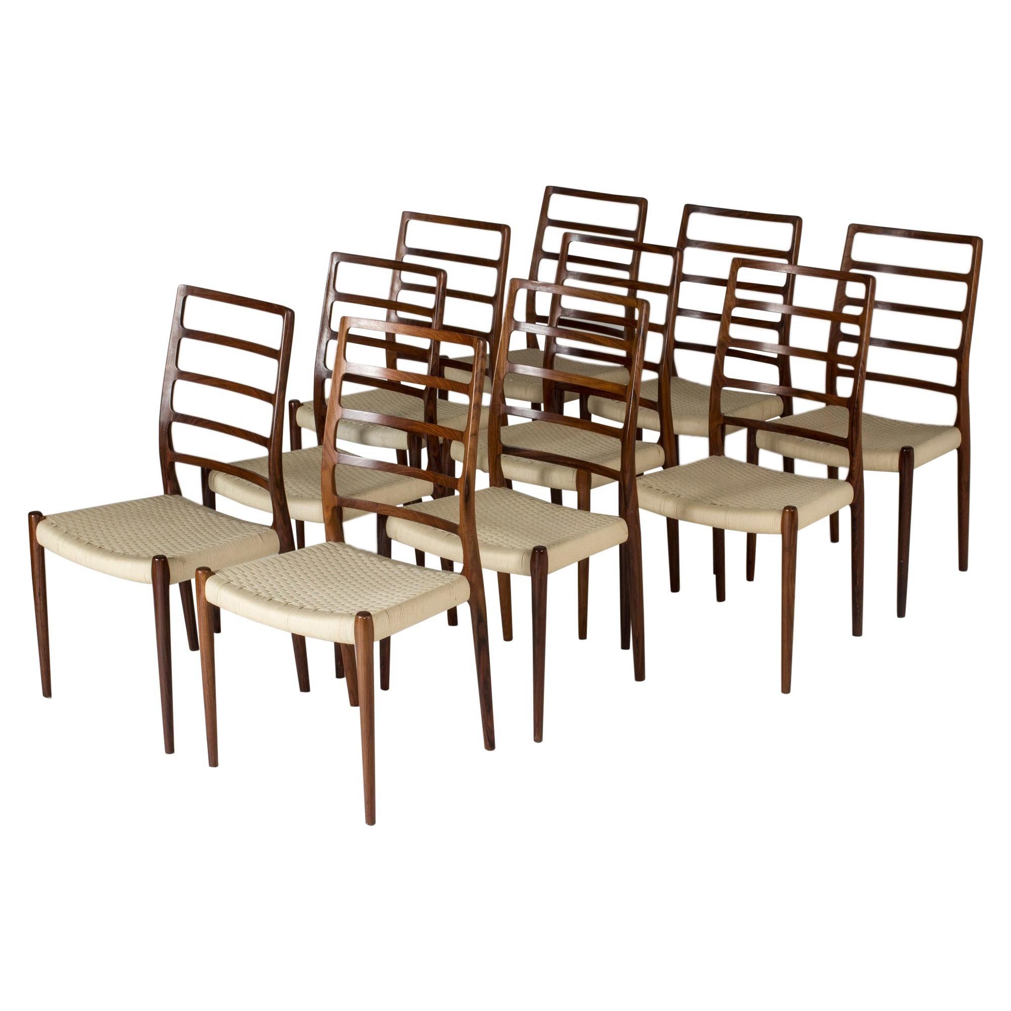 Set of Ten Dining Chairs by Niels O. Møller
