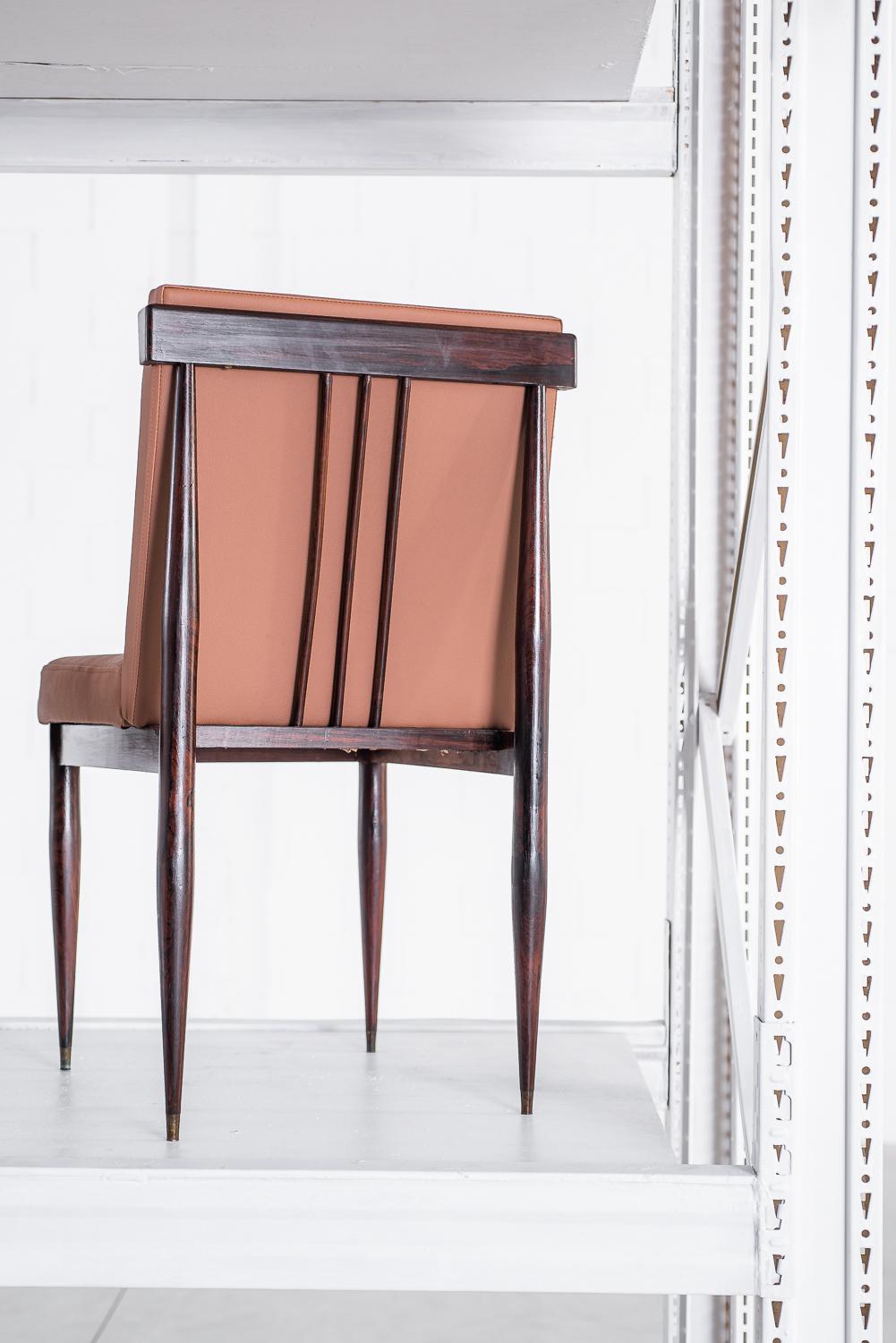 20th Century Set of Ten Dining Chairs by Novo Rumo, Solid Rosewood, 1950s