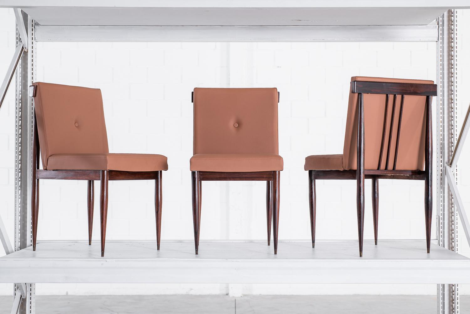 Set of Ten Dining Chairs by Novo Rumo, Solid Rosewood, 1950s 1