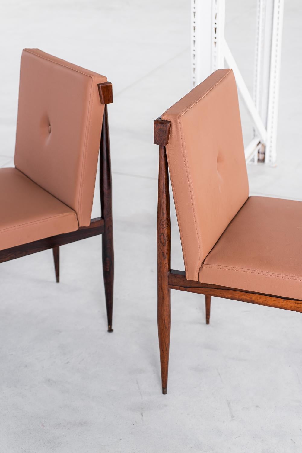 Set of Ten Dining Chairs by Novo Rumo, Solid Rosewood, 1950s 2