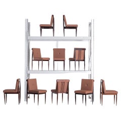 Set of Ten Dining Chairs by Novo Rumo, Solid Rosewood, 1950s