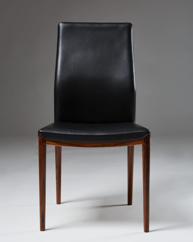 Danish Set of Ten Dining Chairs Designed by Helge Vestergaard Jensen for Sören Horn