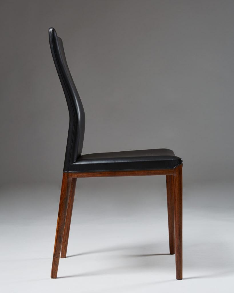 Set of Ten Dining Chairs Designed by Helge Vestergaard Jensen for Sören Horn In Excellent Condition In Stockholm, SE