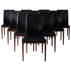 Set of Ten Dining Chairs Designed by Helge Vestergaard Jensen for Sören Horn