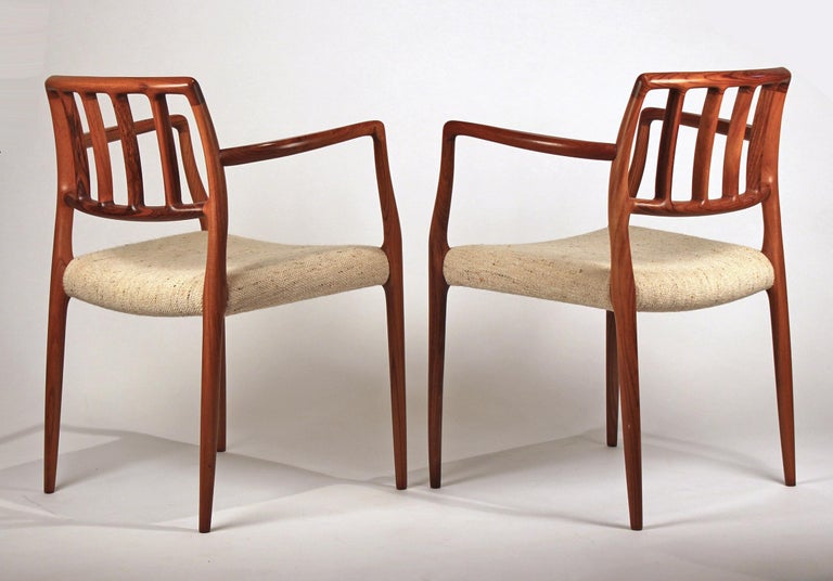 Set of Ten Dining Chairs in East Indian Rosewood by Niels Otto Moller For Sale 2