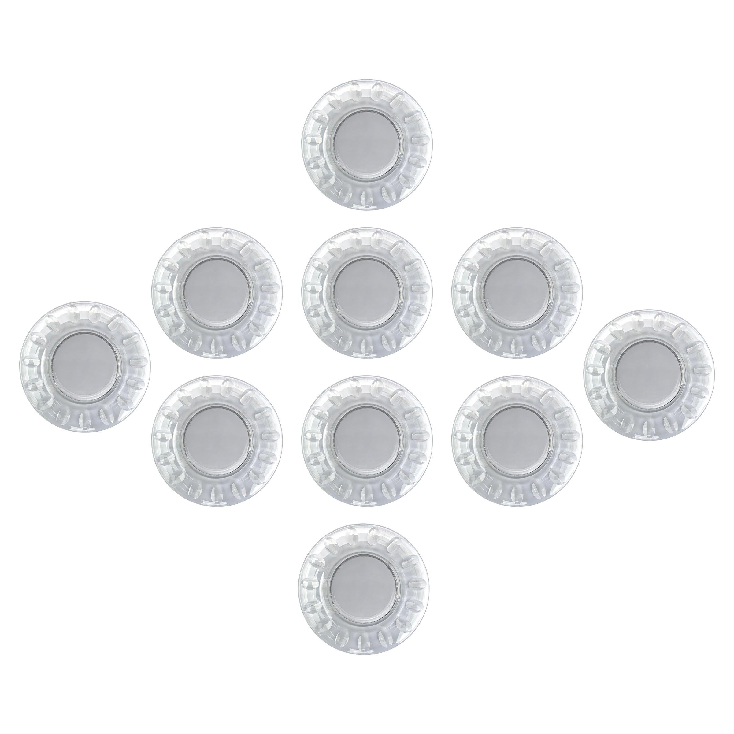 Set of Ten Dutch Cut Crystal Plates