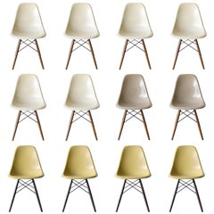 Vintage Set of ten Eames DSW dining chairs Herman Miller, USA - Tania