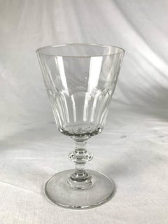 Set of Ten Early 19th-Century English Fluted Wine Glasses Hand-Blown