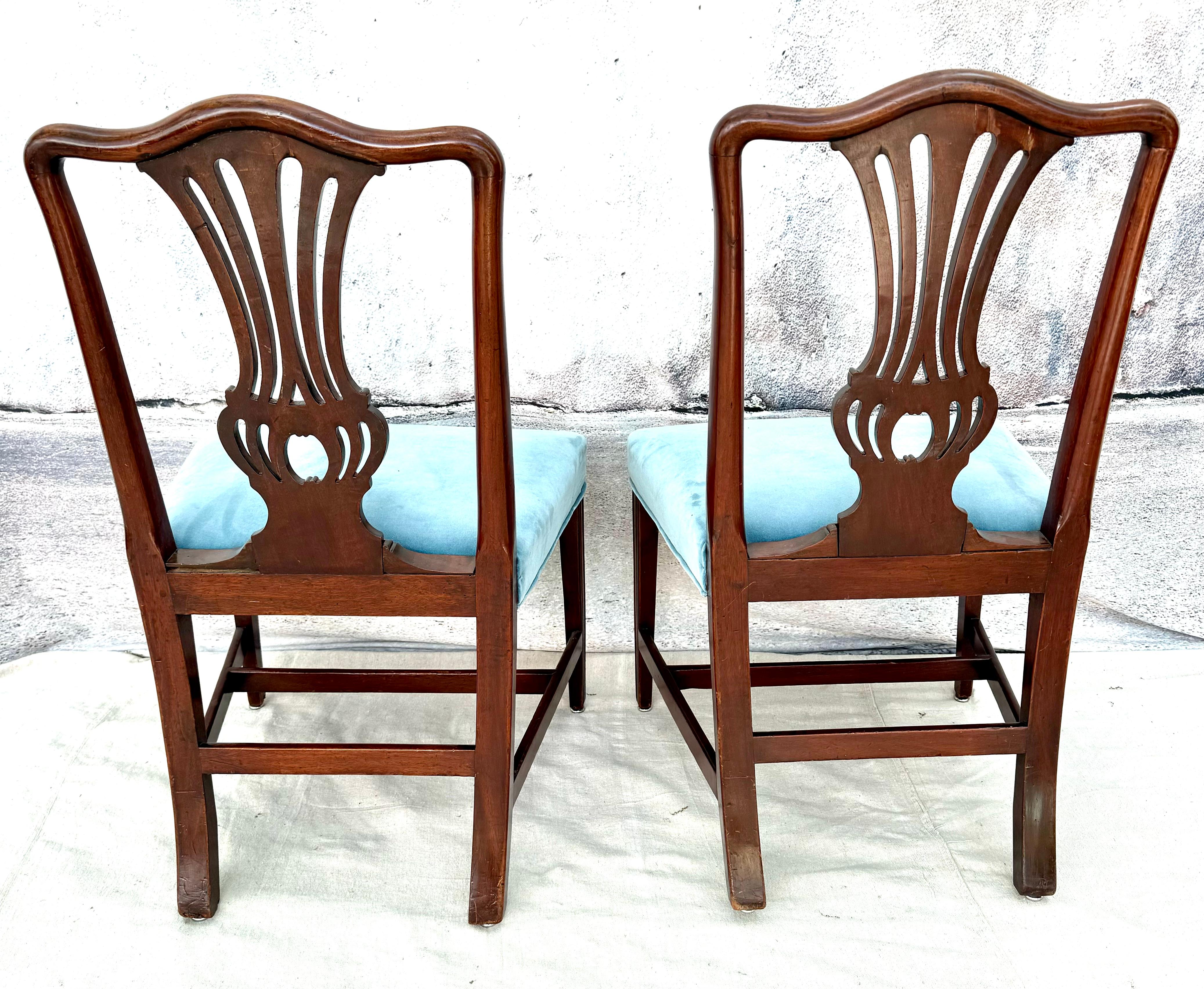 Set of Ten English Chippendale  Dining Chairs For Sale 8