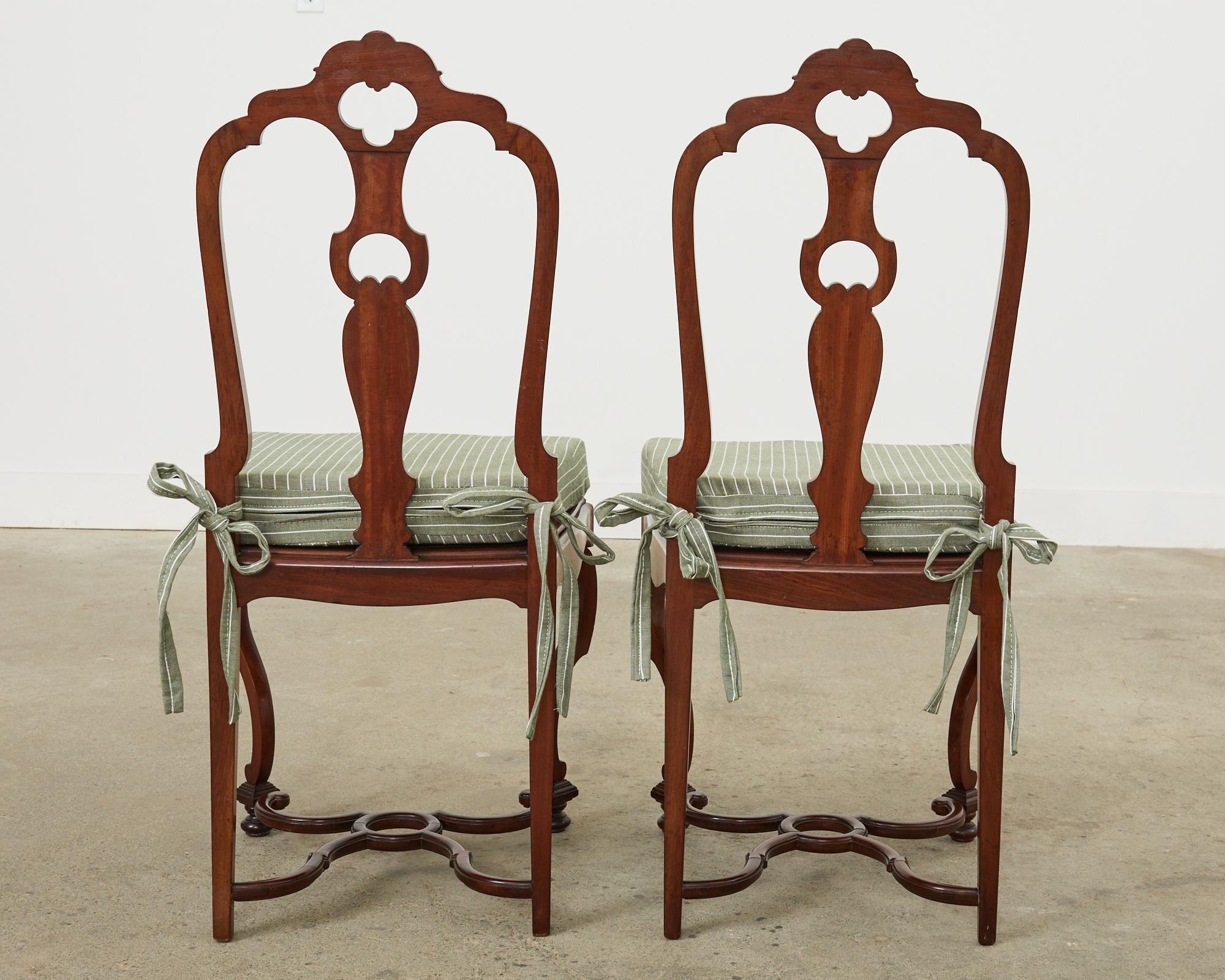 Set of Ten English Chippendale Style Mahogany Dining Chairs  For Sale 13