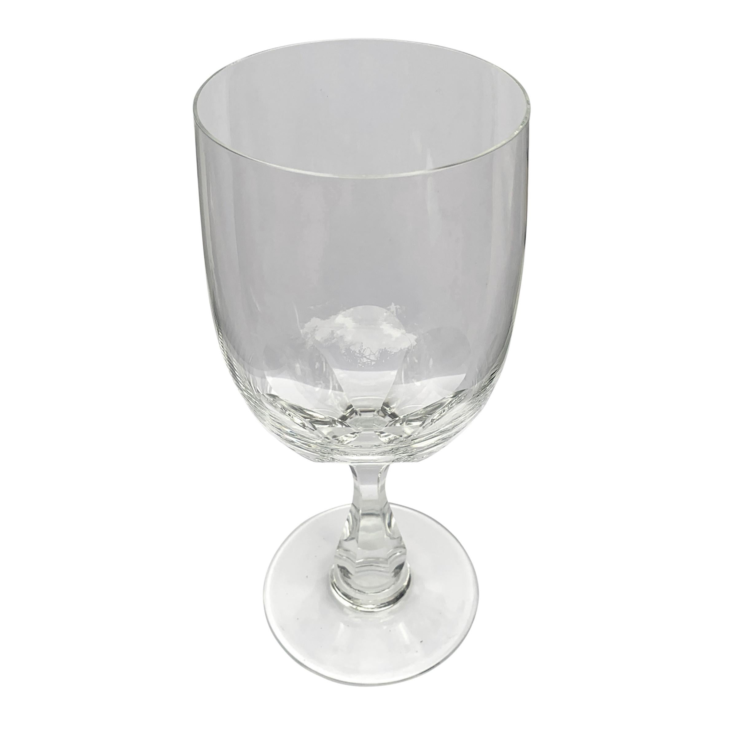 British Set of Ten English Cut Crystal Wine Glasses