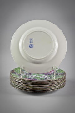 Set of Ten English Porcelain Dessert Plates, Copeland Spode, circa 1890