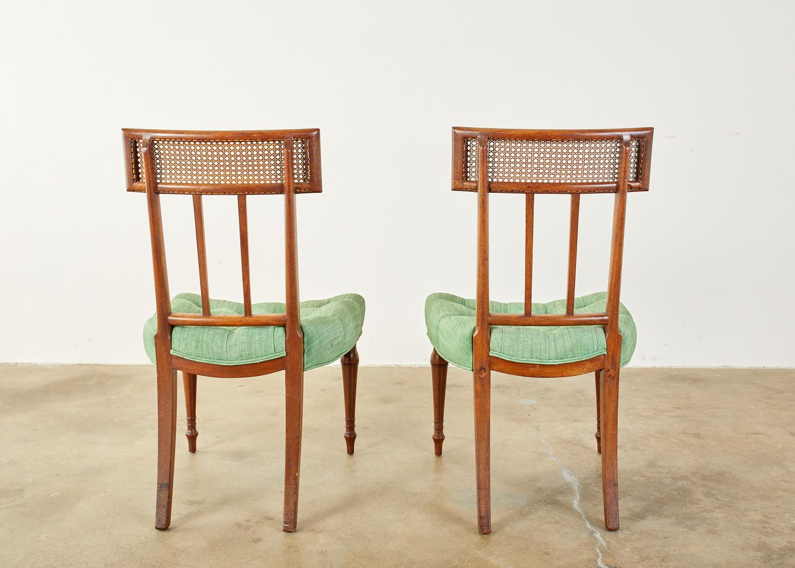 Set of Ten English Regency Mahogany Caned Dining Chairs 14