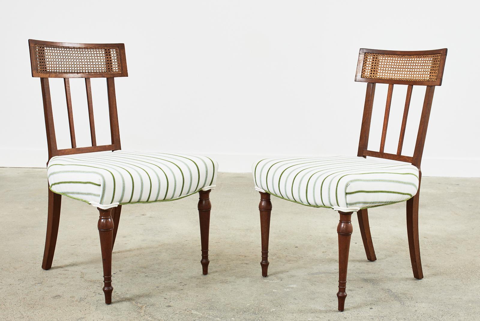 Set of Ten English Regency Mahogany Caned Dining Chairs 3
