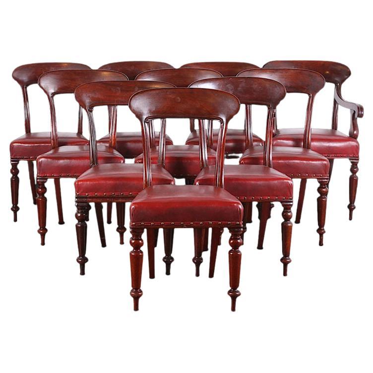 Victorian Style Admiralty Back Dining Chairs Set of Ten at 1stDibs