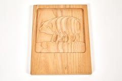 Set of Ten Evelyn Ackerman Carved Oak Panels