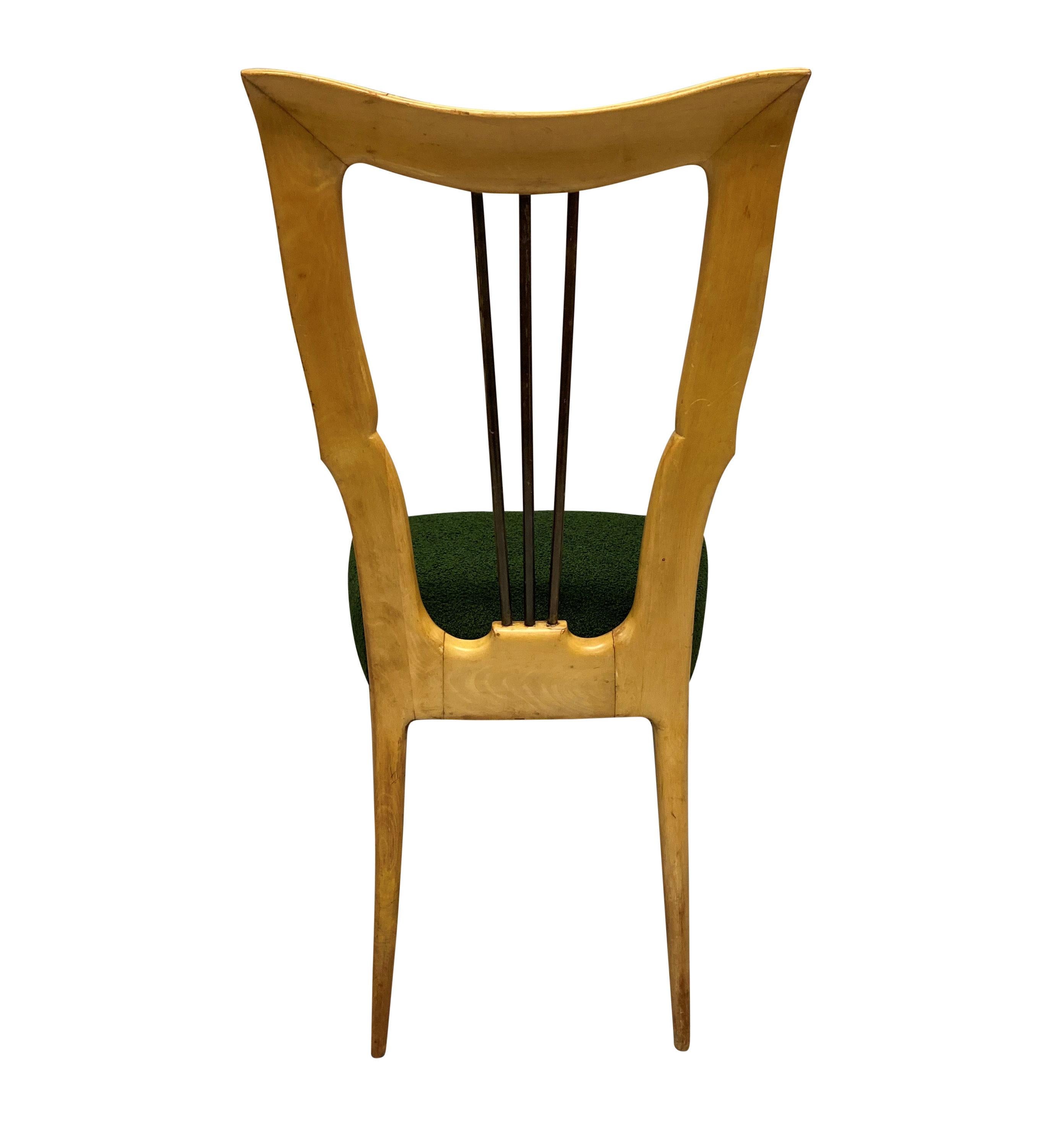 Italian Set Of Ten Fine Paolo Buffa Dining Chairs