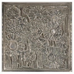 Set Of Ten Forms & Surfaces Abstract Cast Aluminium Plaques 1970's