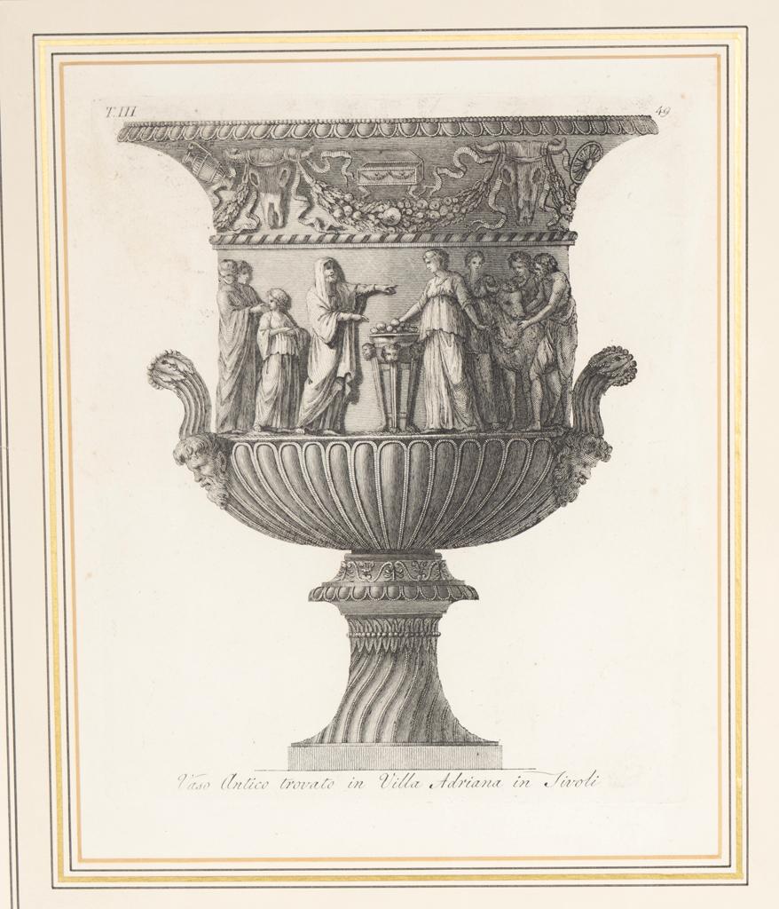 Milieu du XIXe siècle Ensemble de dix gravures encadrées de vases classiques par Carlo Antonini en vente