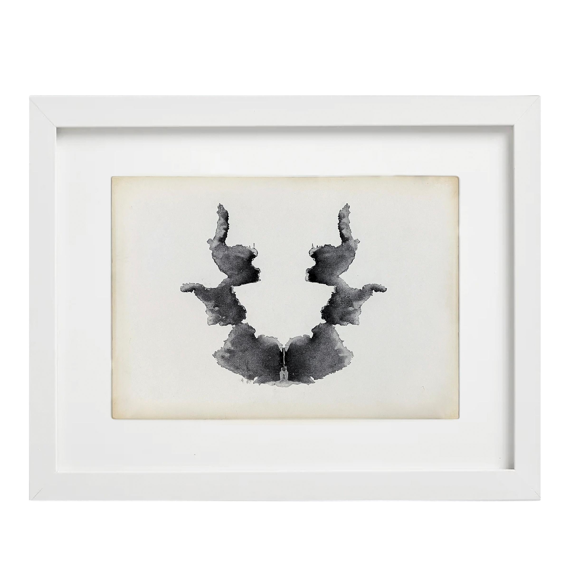 Set of Ten Framed Original Rorschach Inkblot Cards For Sale 1