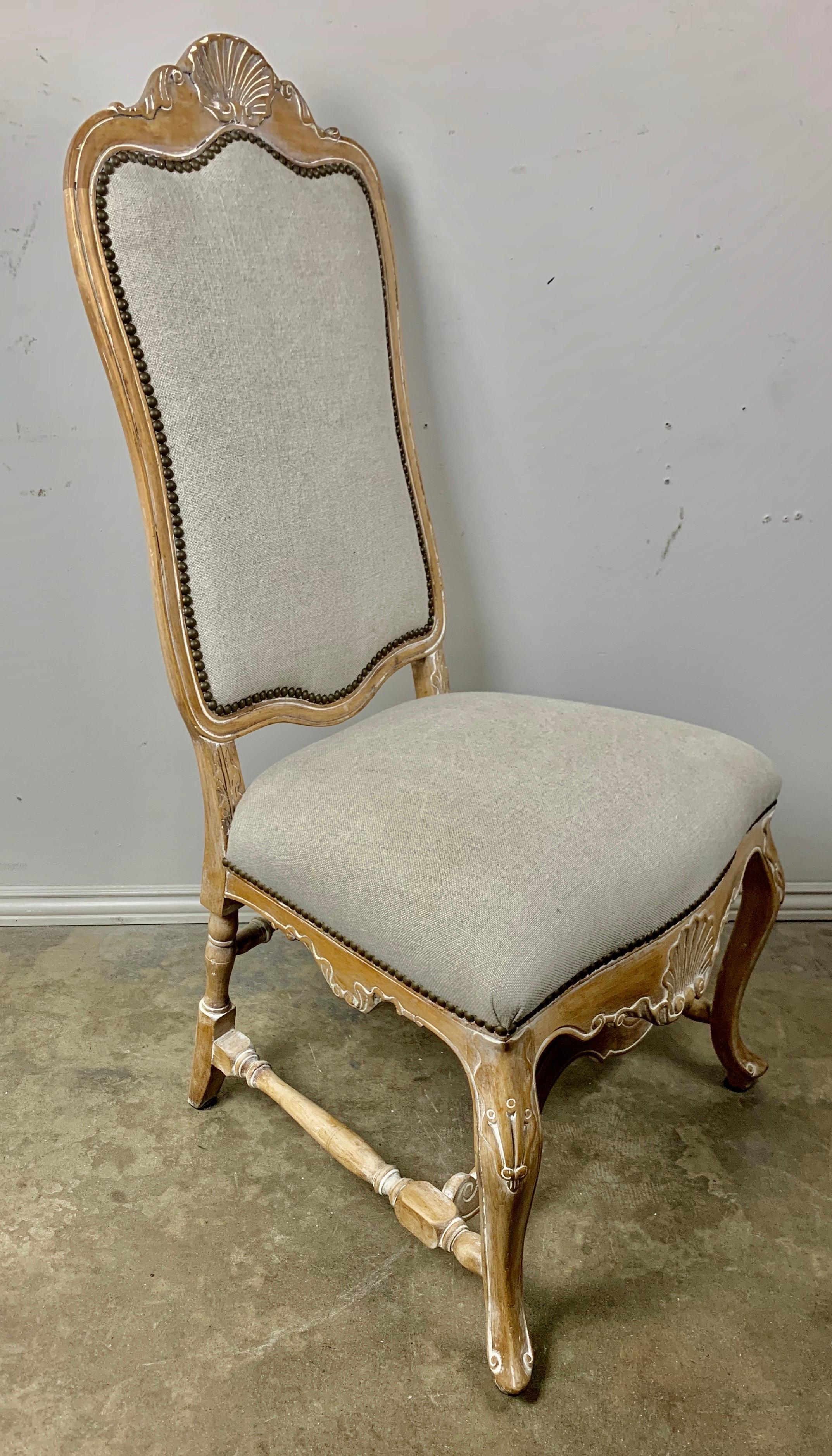 Set of Ten French Dining Chairs In Distressed Condition In Los Angeles, CA