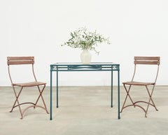 Set di dieci sedie da pranzo bistrot francesi Foldes in ferro