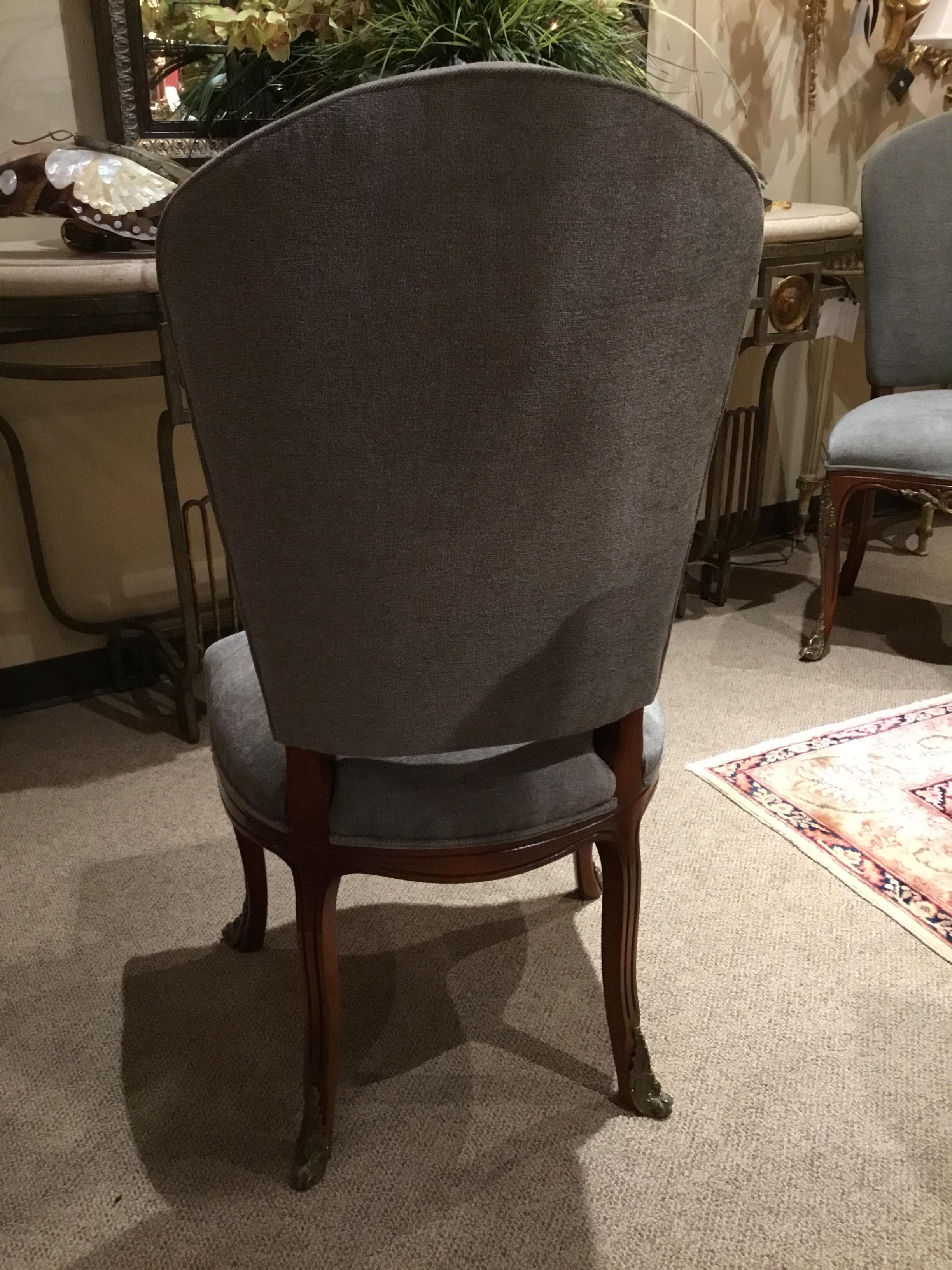 Set of Ten French Louis XV Style Dining Chairs, Walnut, New Upholstery 3