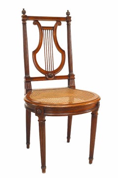 Set of 10 French Louis XVI Lyre Side Chair