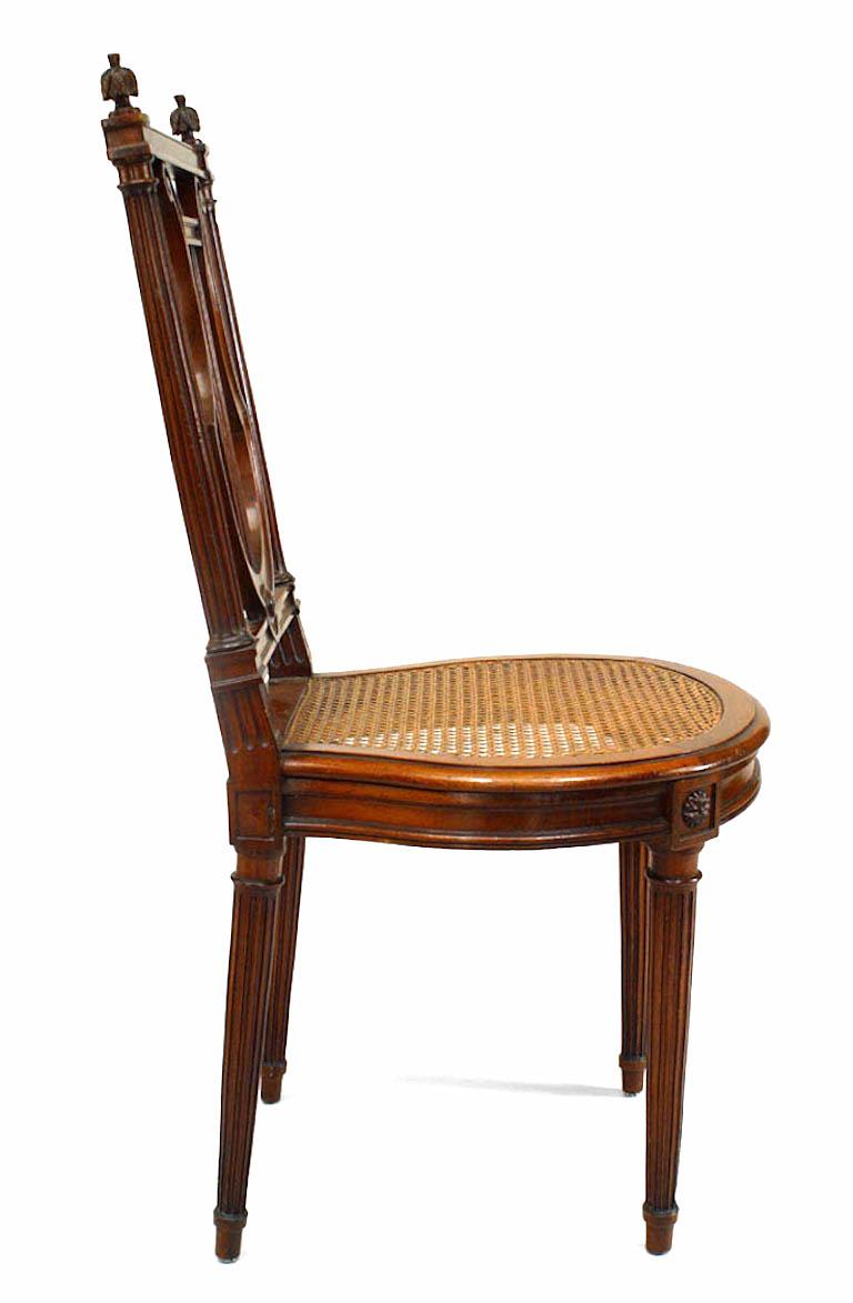 19th Century Set of 10 French Louis XVI Lyre Side Chair For Sale