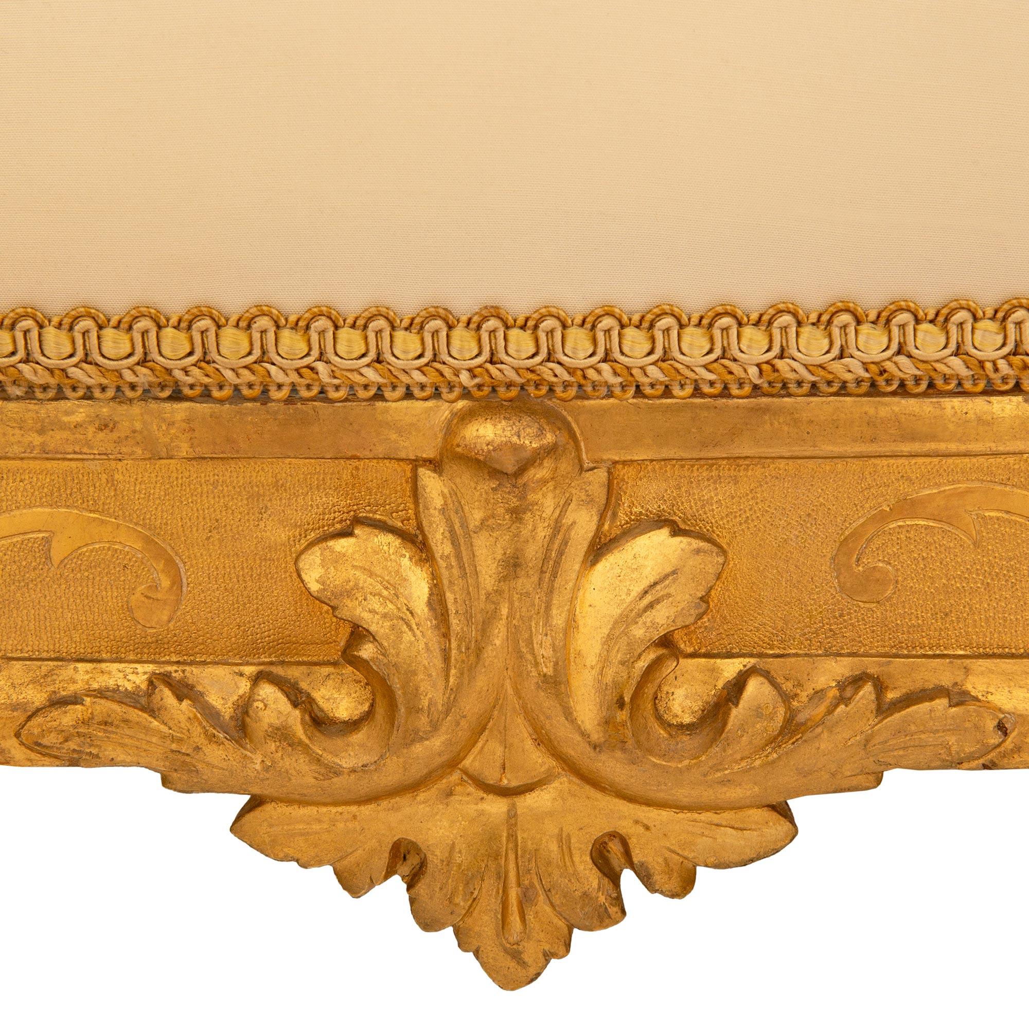 set of ten French mid 19th century Louis XVI st. Giltwood dining chairs 5