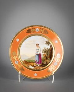 Set of Ten French Porcelain Plates, Nast, circa 1810