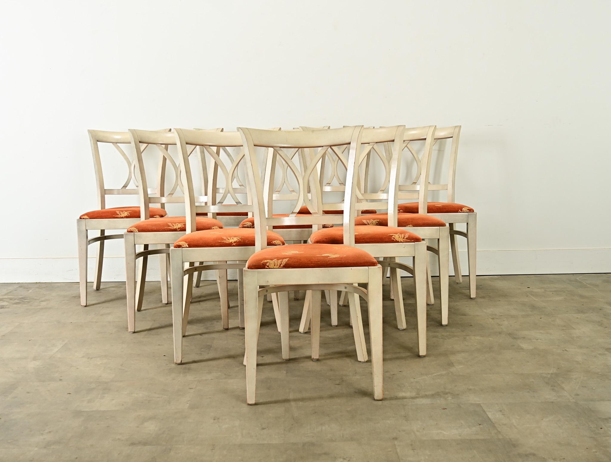 Set of Ten French Vintage Bistro Chairs For Sale 3